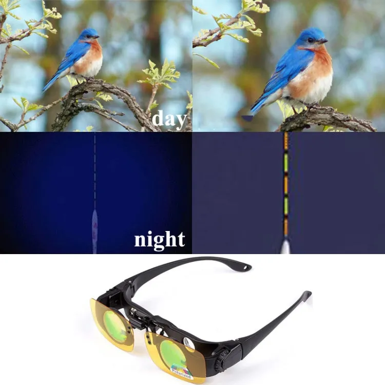 8x Fishing Binoculars Zoomable Telescope Glasses ,Style: Telescope Red Clip
